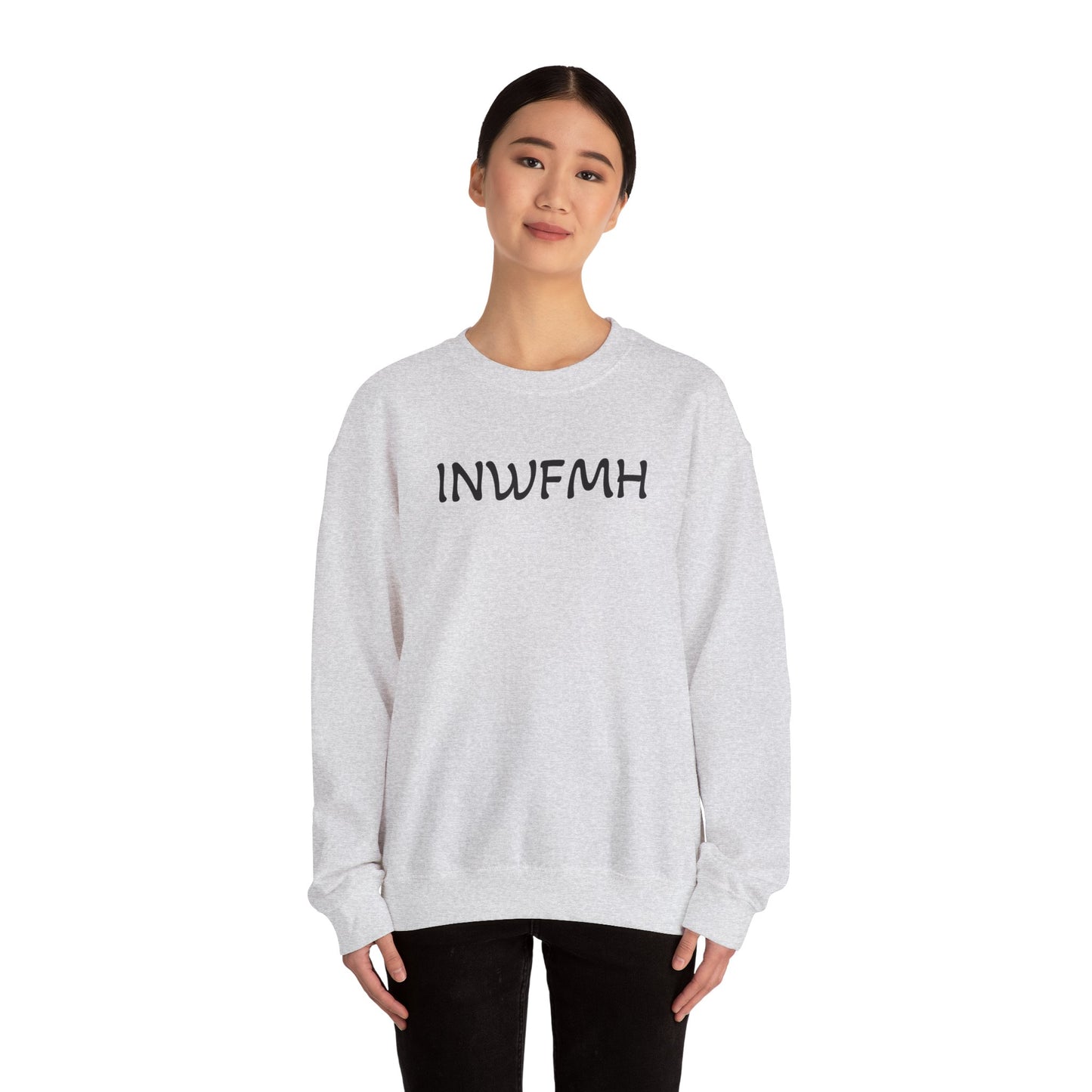 Casual Cozy INWFMH Plain Sweatshirt, Unisex Comfort Apparel, Trendy Fall Wardrobe, Ideal for Relaxed Days, Gift for Friends