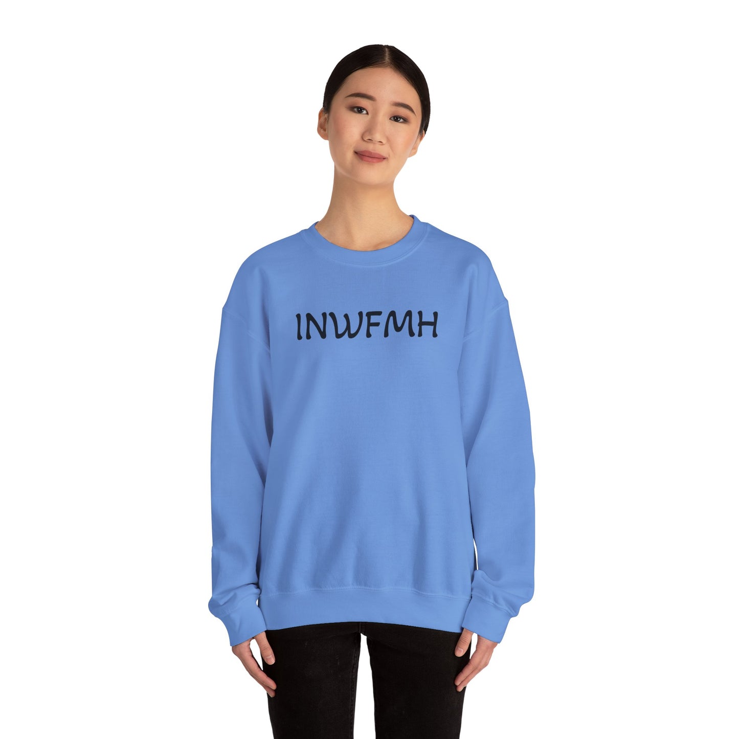Casual Cozy INWFMH Plain Sweatshirt, Unisex Comfort Apparel, Trendy Fall Wardrobe, Ideal for Relaxed Days, Gift for Friends