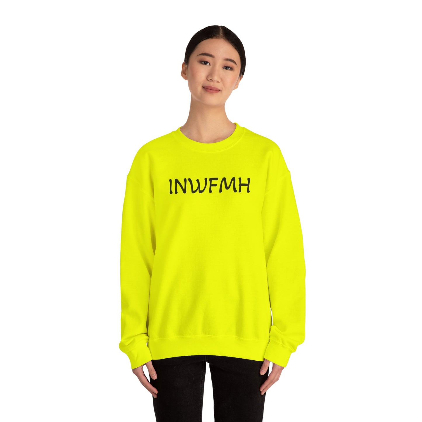 Casual Cozy INWFMH Plain Sweatshirt, Unisex Comfort Apparel, Trendy Fall Wardrobe, Ideal for Relaxed Days, Gift for Friends