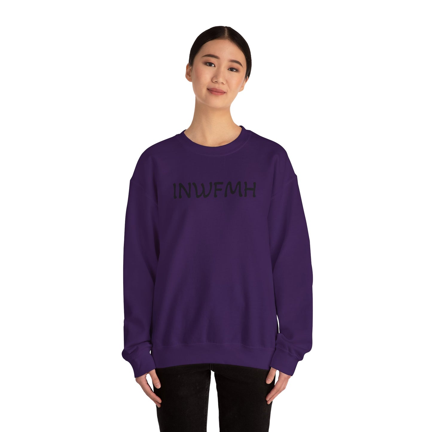 Casual Cozy INWFMH Plain Sweatshirt, Unisex Comfort Apparel, Trendy Fall Wardrobe, Ideal for Relaxed Days, Gift for Friends