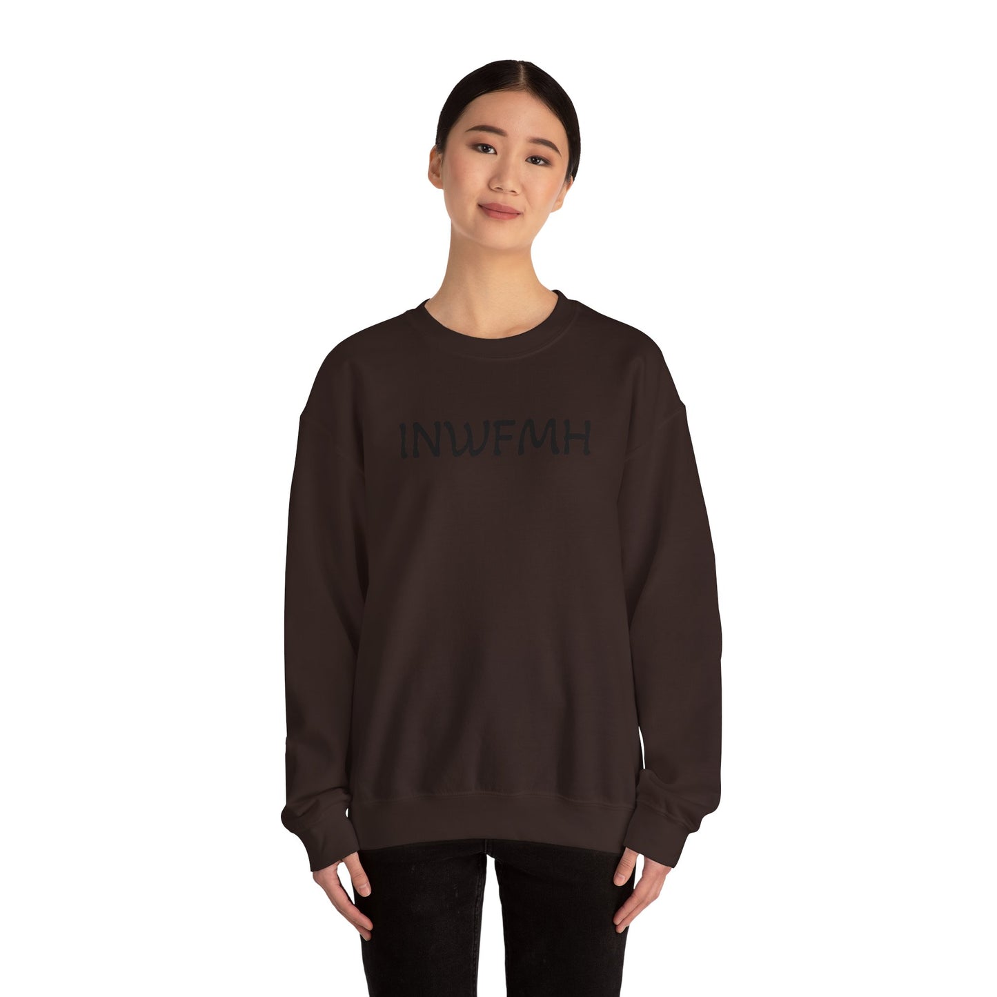 Casual Cozy INWFMH Plain Sweatshirt, Unisex Comfort Apparel, Trendy Fall Wardrobe, Ideal for Relaxed Days, Gift for Friends