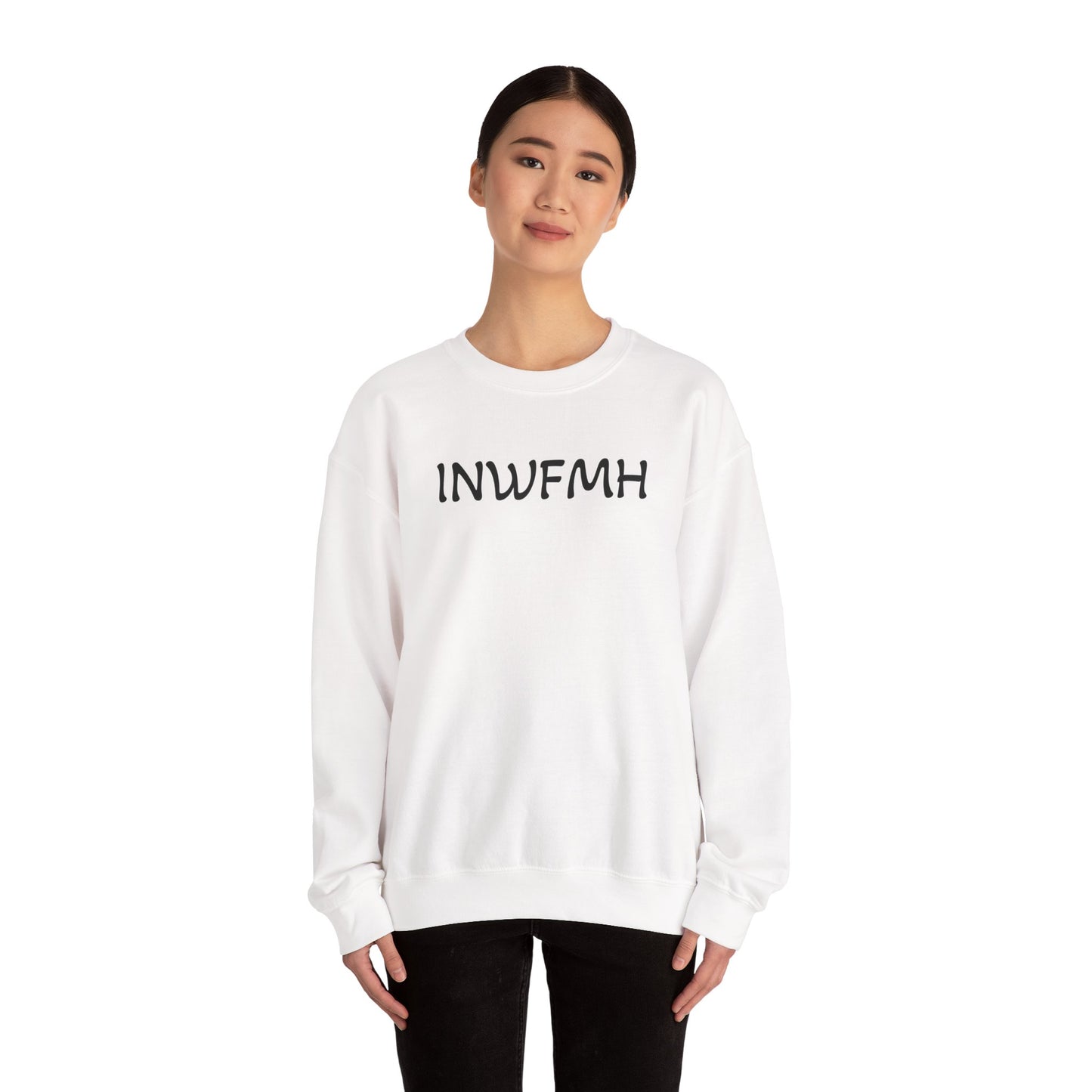 Casual Cozy INWFMH Plain Sweatshirt, Unisex Comfort Apparel, Trendy Fall Wardrobe, Ideal for Relaxed Days, Gift for Friends