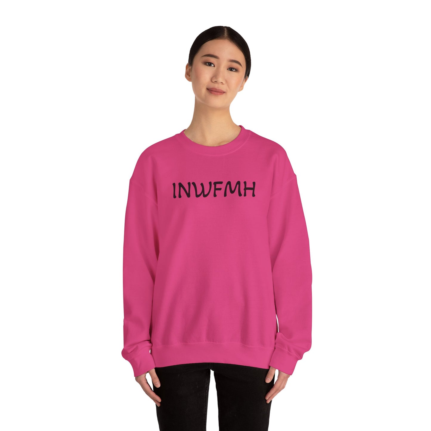 Casual Cozy INWFMH Plain Sweatshirt, Unisex Comfort Apparel, Trendy Fall Wardrobe, Ideal for Relaxed Days, Gift for Friends
