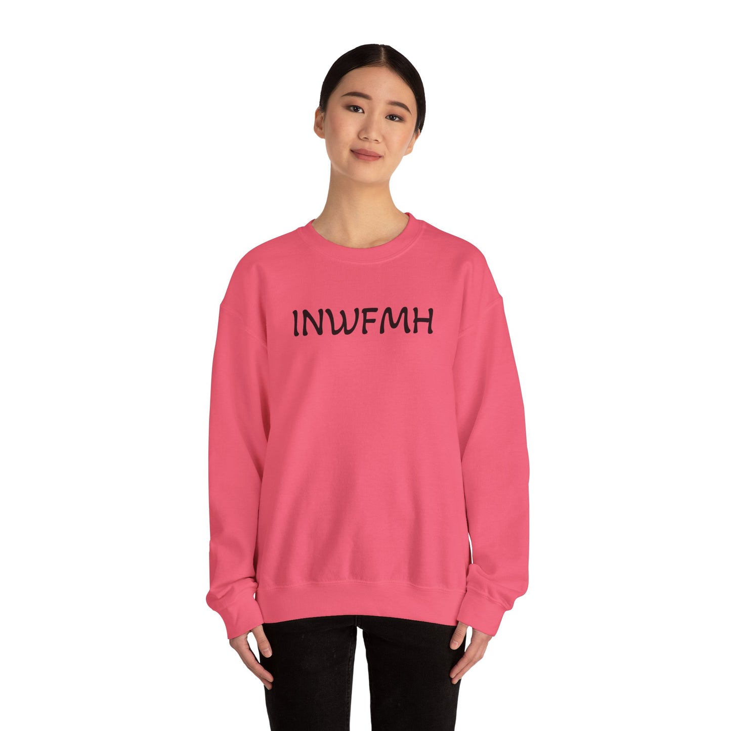 Casual Cozy INWFMH Plain Sweatshirt, Unisex Comfort Apparel, Trendy Fall Wardrobe, Ideal for Relaxed Days, Gift for Friends
