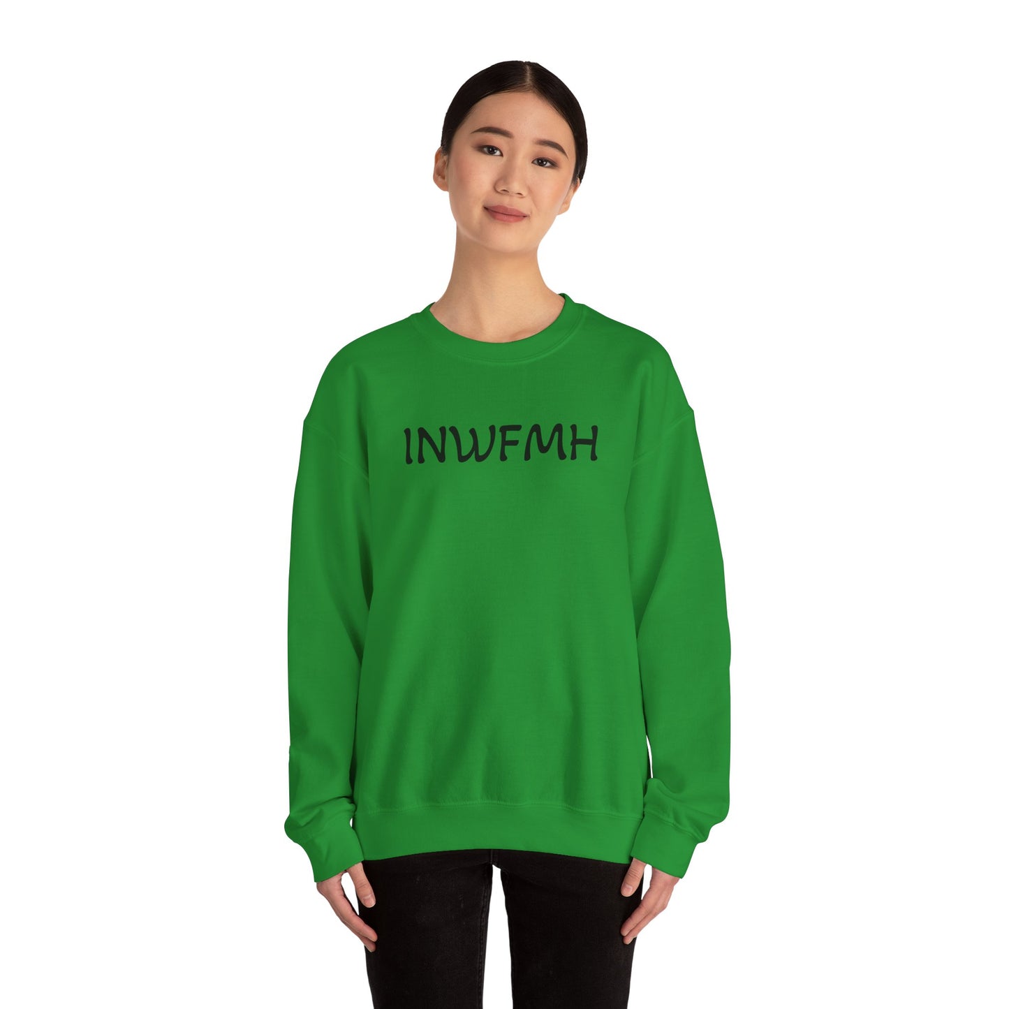 Casual Cozy INWFMH Plain Sweatshirt, Unisex Comfort Apparel, Trendy Fall Wardrobe, Ideal for Relaxed Days, Gift for Friends