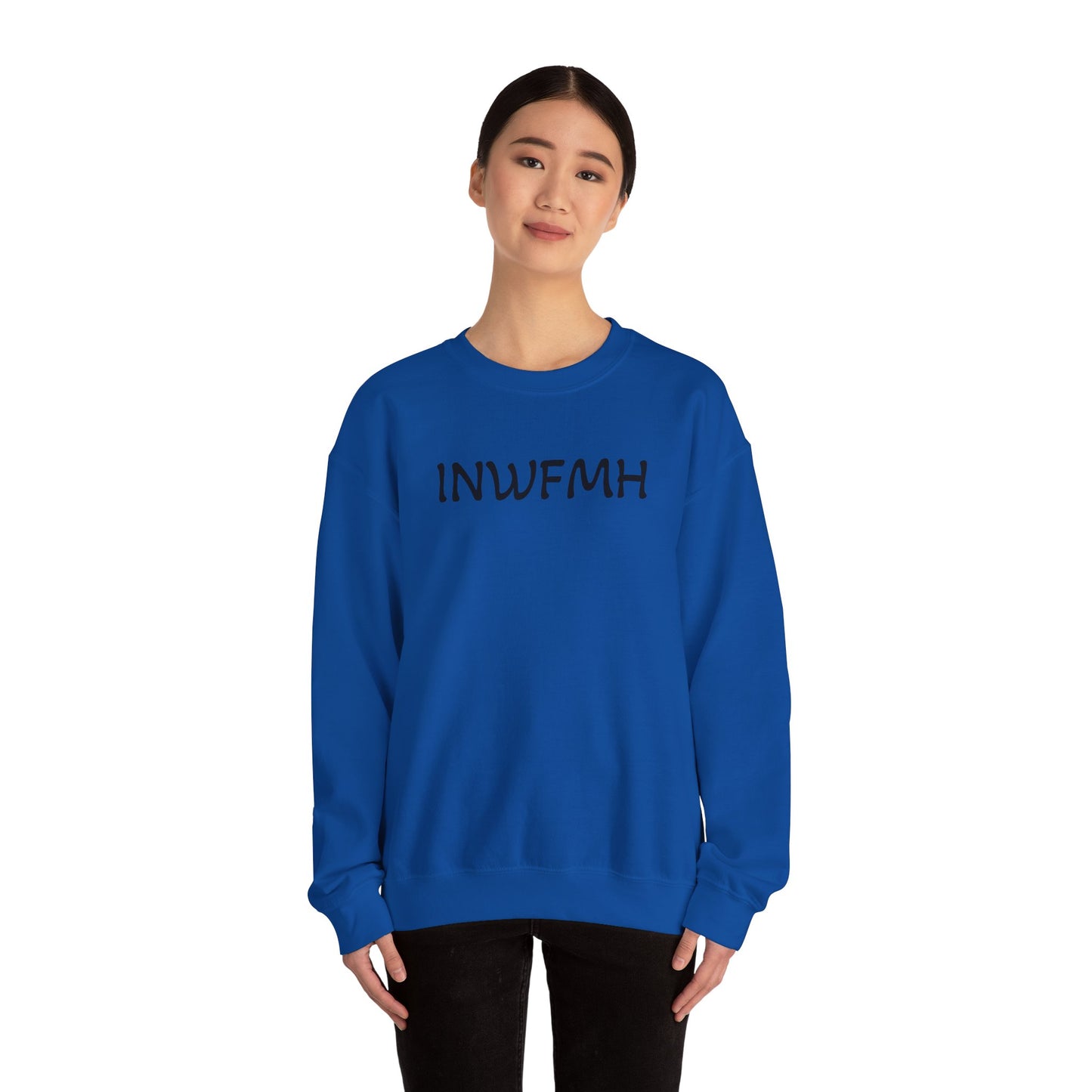 Casual Cozy INWFMH Plain Sweatshirt, Unisex Comfort Apparel, Trendy Fall Wardrobe, Ideal for Relaxed Days, Gift for Friends