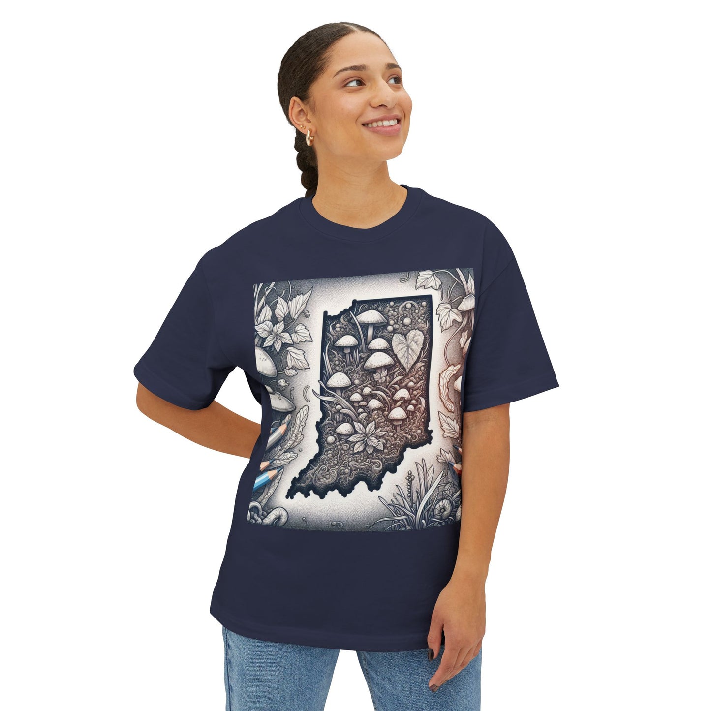 Indiana Wild Foraged Mushrooms Boxy Tee, Unisex Oversized T-Shirt for Nature Lovers, Comfortable Casual Wear, Perfect Gift for [...]