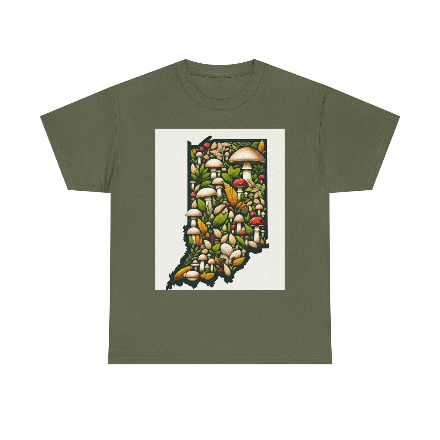 Indiana Nature Scene Unisex Heavy Cotton Tee, Eco-Friendly, Nature Lover Gift, Casual Wear, Summer Outfit, Outdoor Adventure
