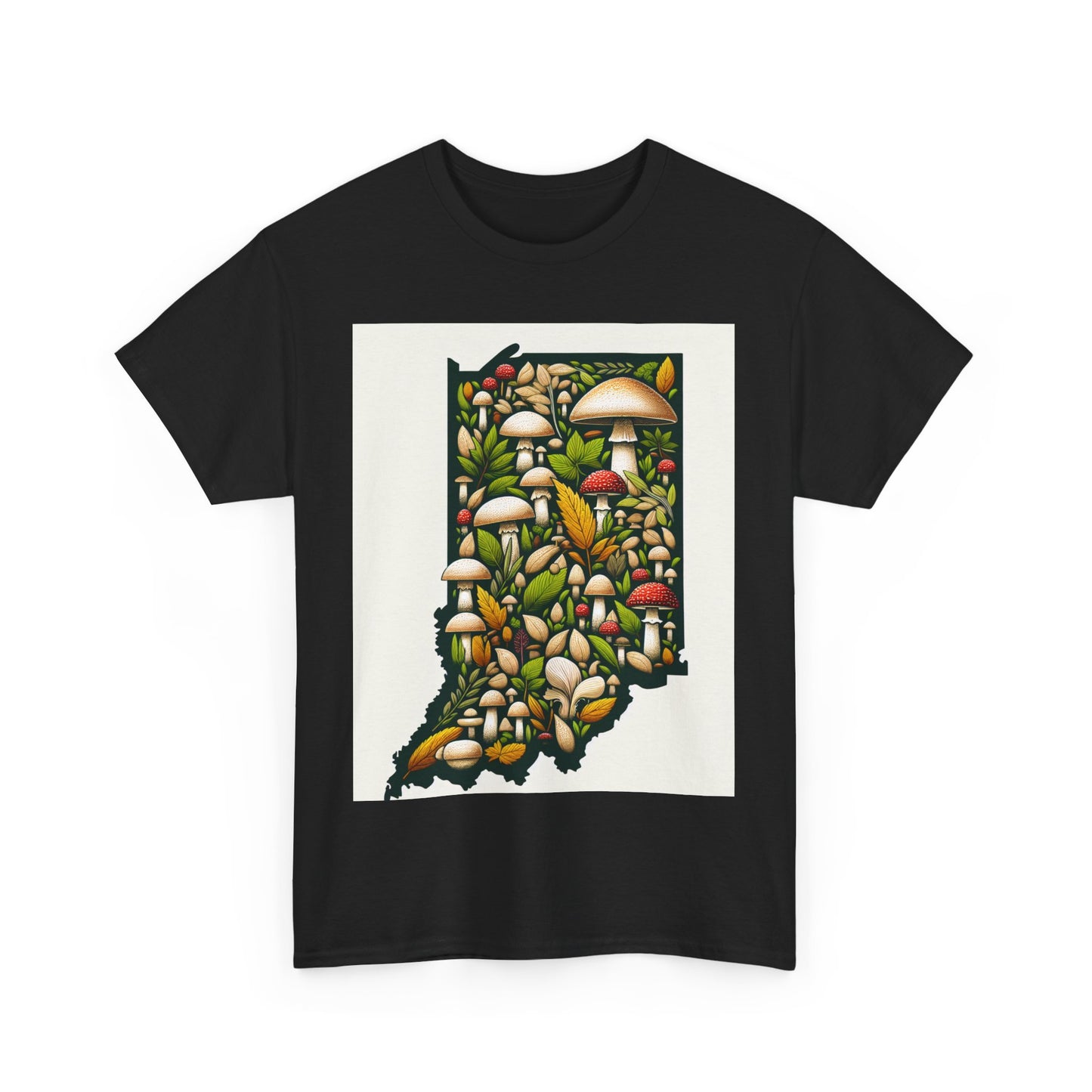 Indiana Nature Scene Unisex Heavy Cotton Tee, Eco-Friendly, Nature Lover Gift, Casual Wear, Summer Outfit, Outdoor Adventure