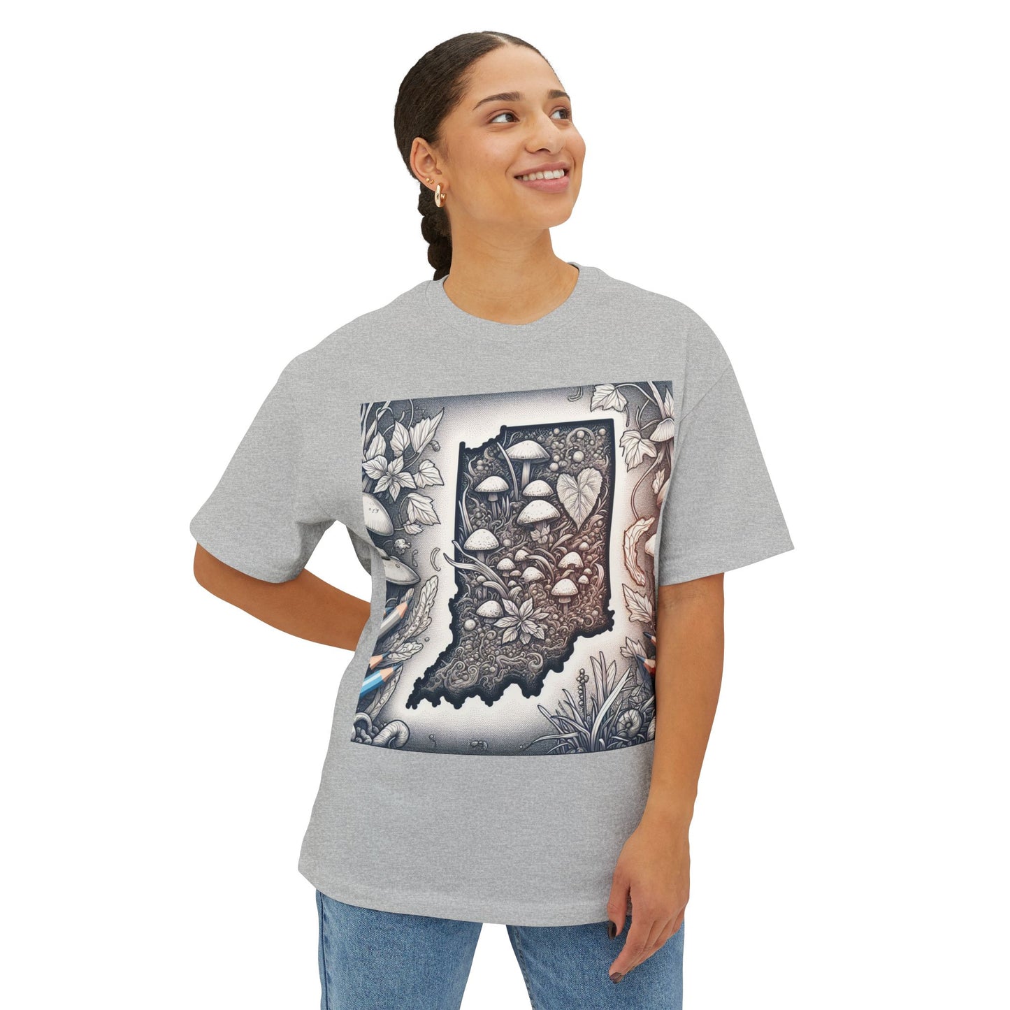 Indiana Wild Foraged Mushrooms Boxy Tee, Unisex Oversized T-Shirt for Nature Lovers, Comfortable Casual Wear, Perfect Gift for [...]