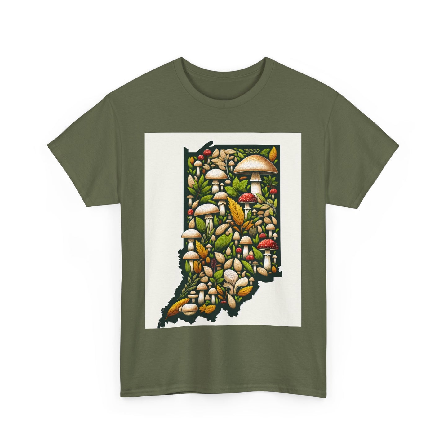 Indiana Nature Scene Unisex Heavy Cotton Tee, Eco-Friendly, Nature Lover Gift, Casual Wear, Summer Outfit, Outdoor Adventure