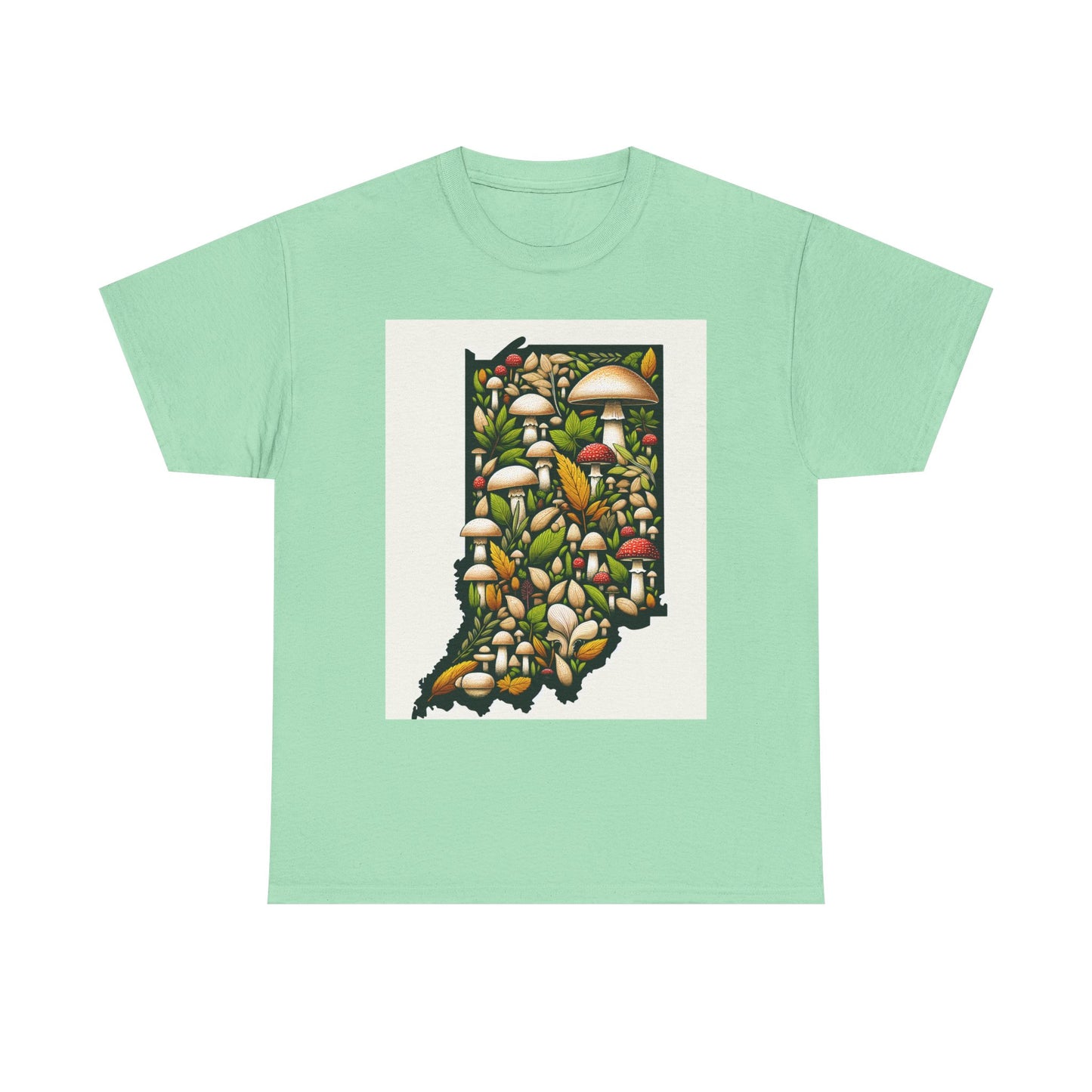 Indiana Nature Scene Unisex Heavy Cotton Tee, Eco-Friendly, Nature Lover Gift, Casual Wear, Summer Outfit, Outdoor Adventure