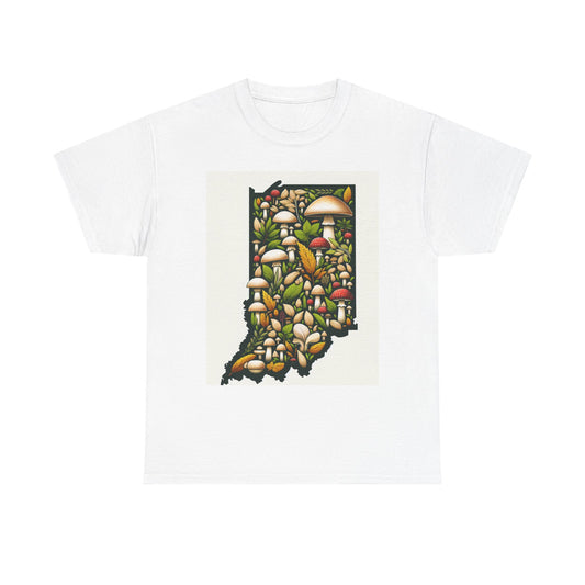 Indiana Nature Scene Unisex Heavy Cotton Tee, Eco-Friendly, Nature Lover Gift, Casual Wear, Summer Outfit, Outdoor Adventure