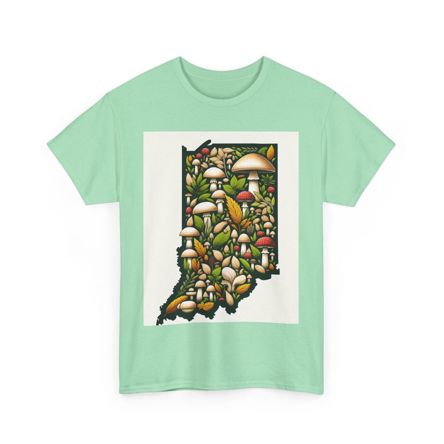 Indiana Nature Scene Unisex Heavy Cotton Tee, Eco-Friendly, Nature Lover Gift, Casual Wear, Summer Outfit, Outdoor Adventure