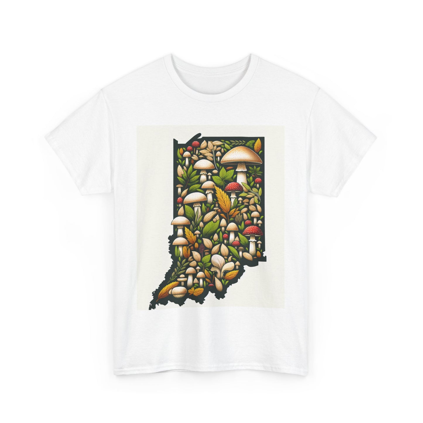 Indiana Nature Scene Unisex Heavy Cotton Tee, Eco-Friendly, Nature Lover Gift, Casual Wear, Summer Outfit, Outdoor Adventure