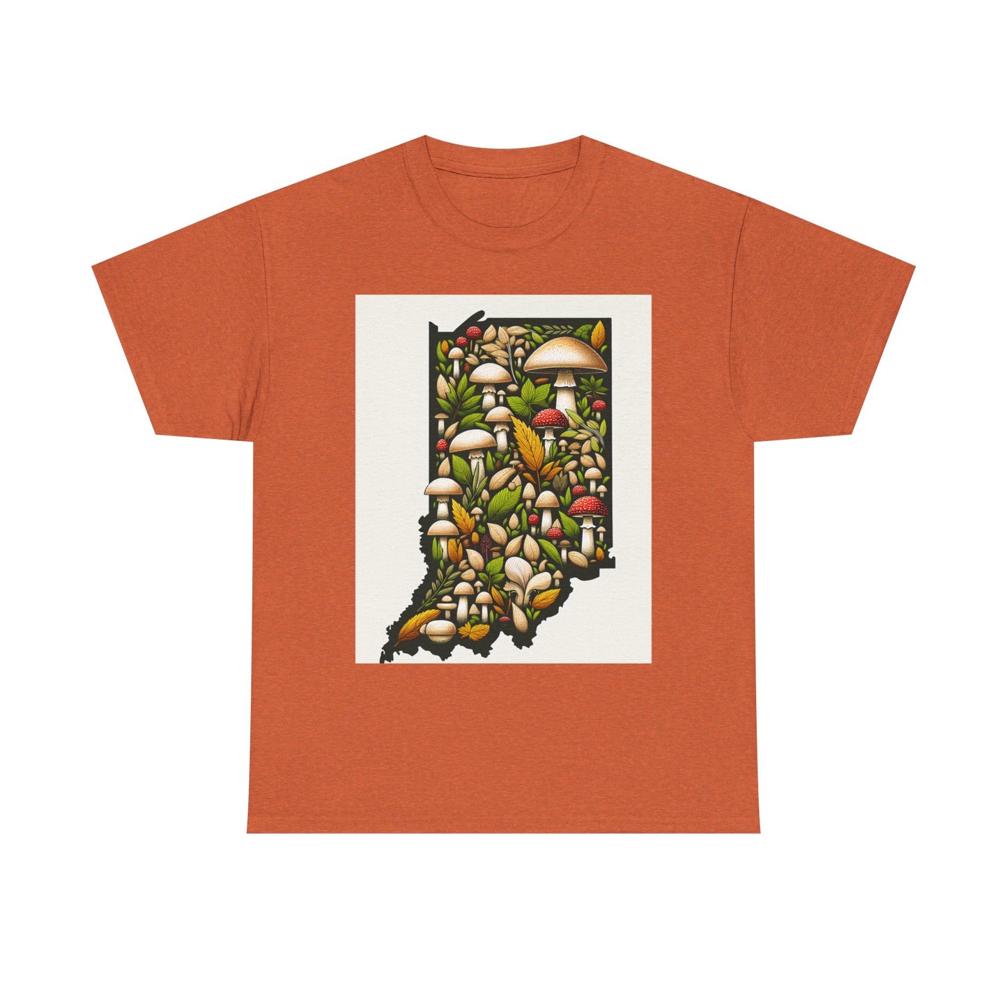 Indiana Nature Scene Unisex Heavy Cotton Tee, Eco-Friendly, Nature Lover Gift, Casual Wear, Summer Outfit, Outdoor Adventure