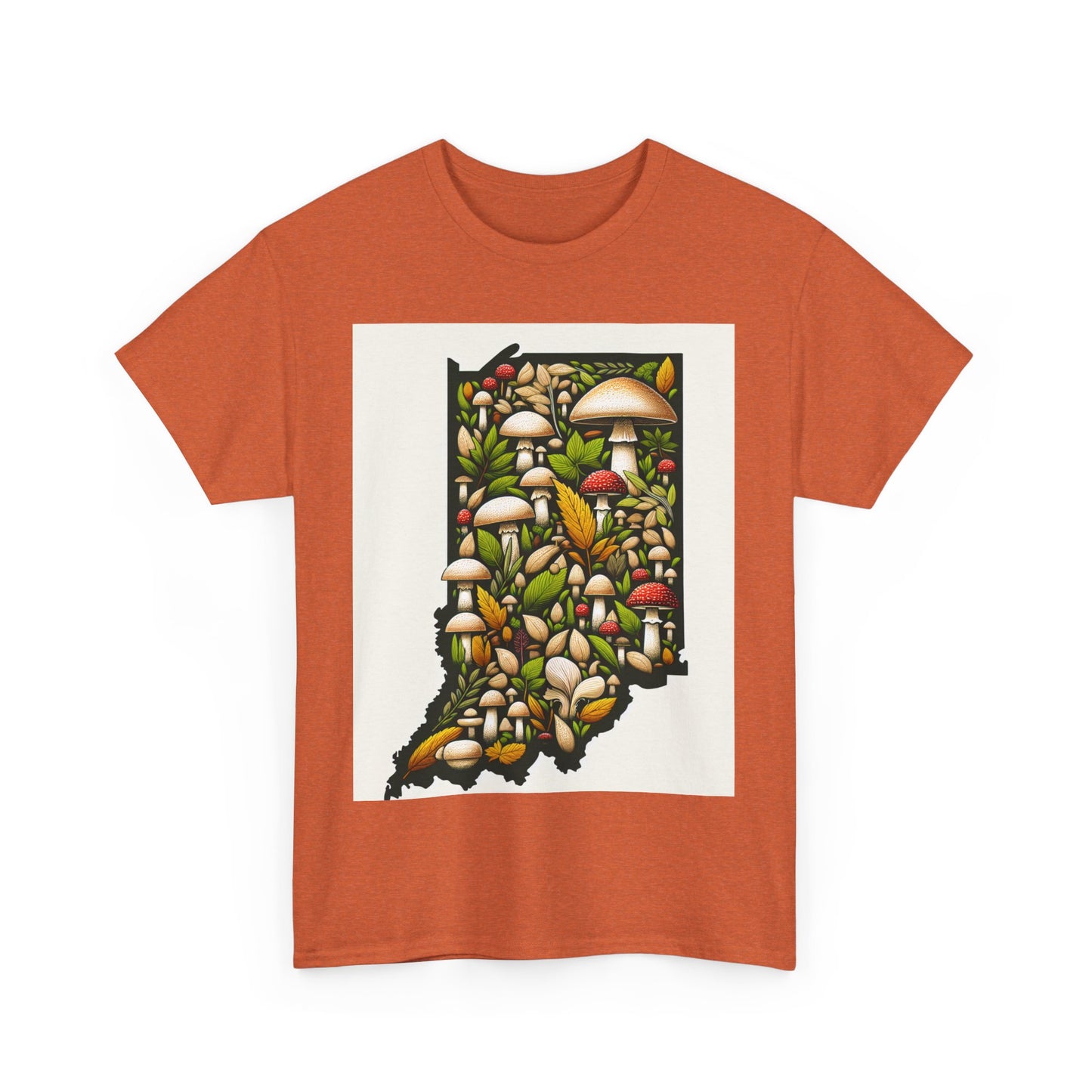 Indiana Nature Scene Unisex Heavy Cotton Tee, Eco-Friendly, Nature Lover Gift, Casual Wear, Summer Outfit, Outdoor Adventure